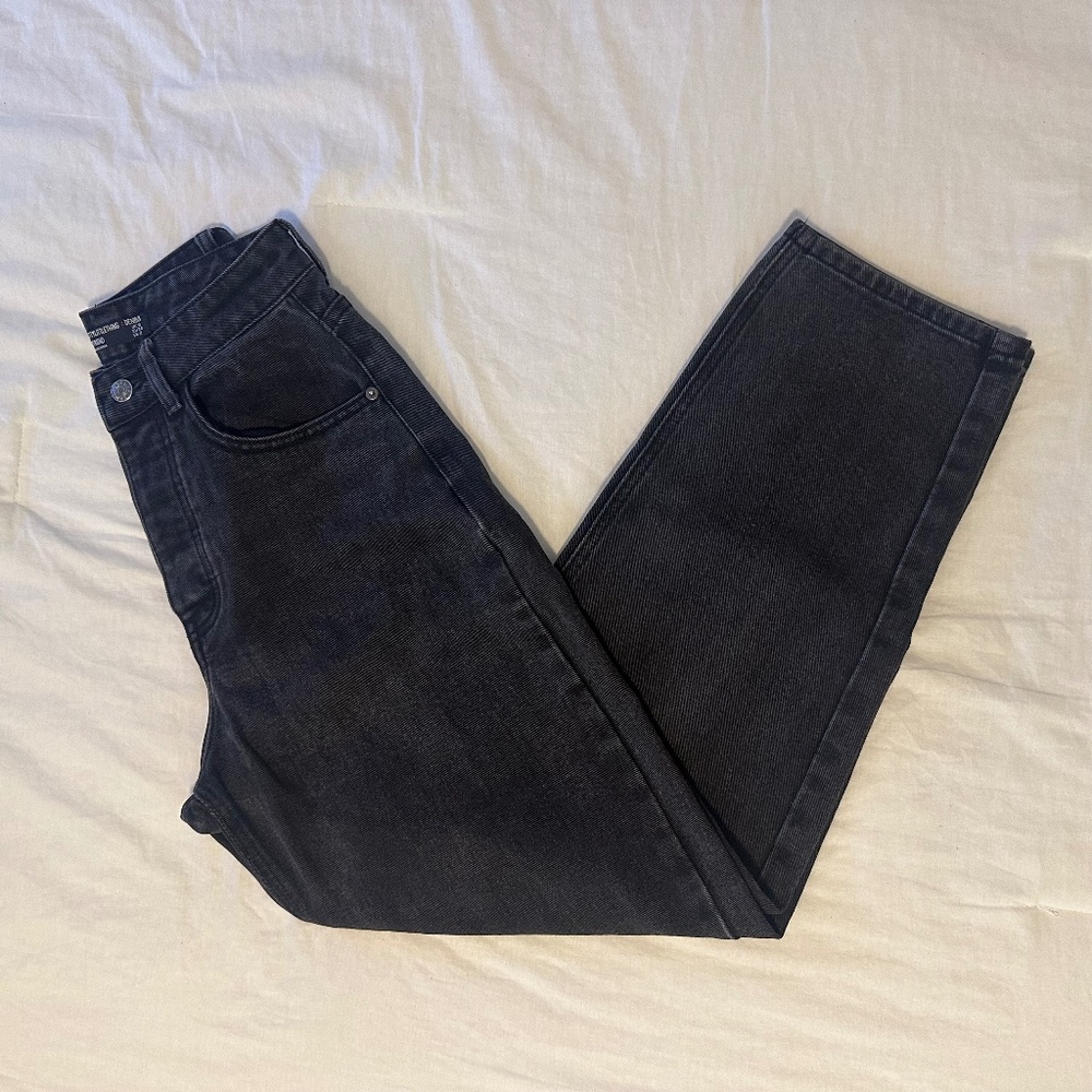 High Rise Straight Legged Boyfriend Jeans